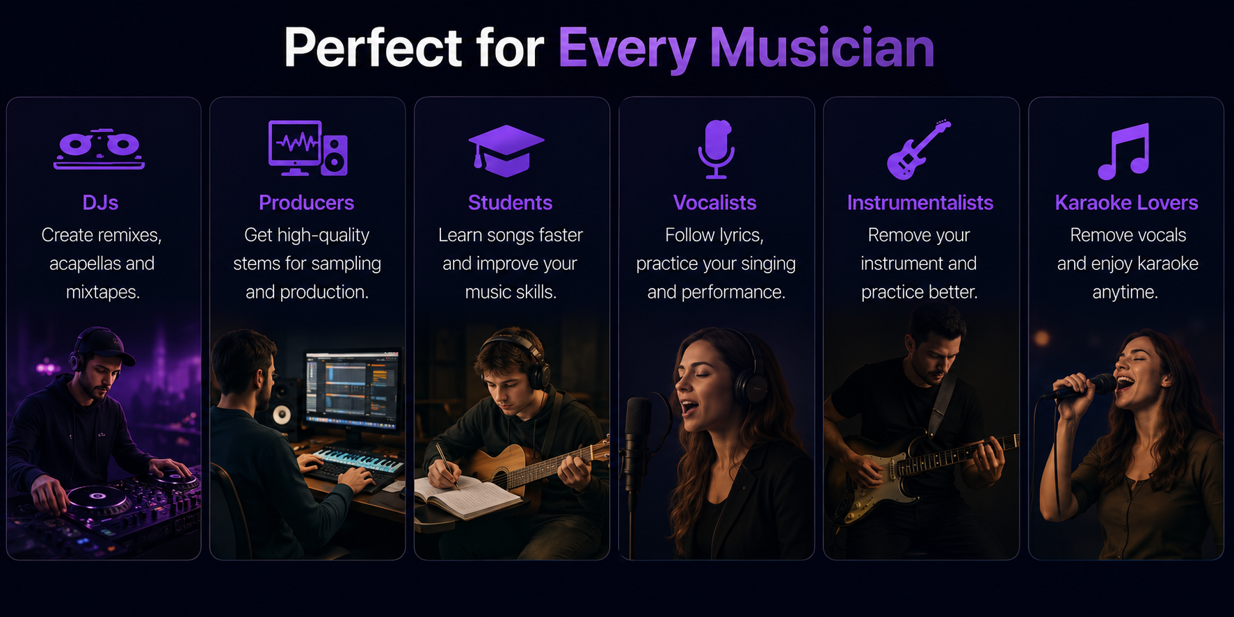 VoxoMix — Perfect for every musician: DJs, producers, students, vocalists, instrumentalists and karaoke lovers